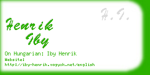 henrik iby business card
